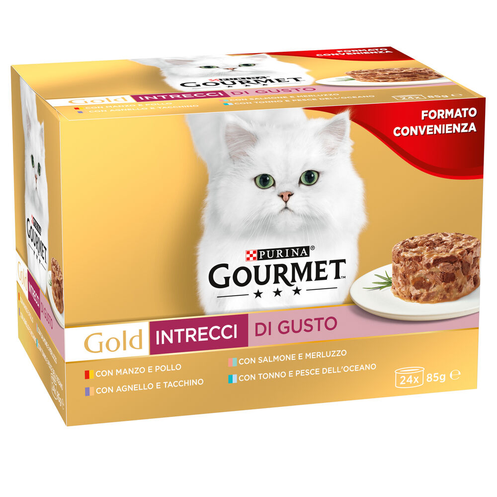 Purina Gourmet Gold Intrecci di Gusto 24x85 Gr Purina Gourmet Gold Intrecci di Gusto 24x85 Gr